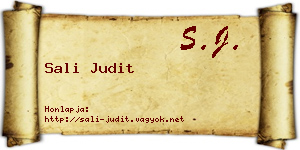 Sali Judit névjegykártya